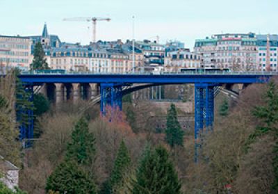 Voorlopige blauwe brug Luxemburg